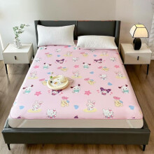 (Pink, 180x200cm) Pochacco Melody Kuromi Pattern Urine Isolation Pad Waterproof Bedsheet Bedding