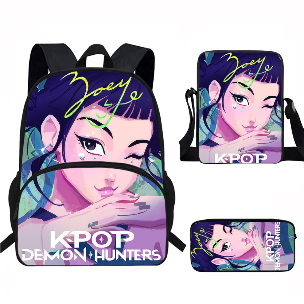 (Style 13) Kpop Demon Hunters Child School Backpack Set Breathable Fabric Primary Students