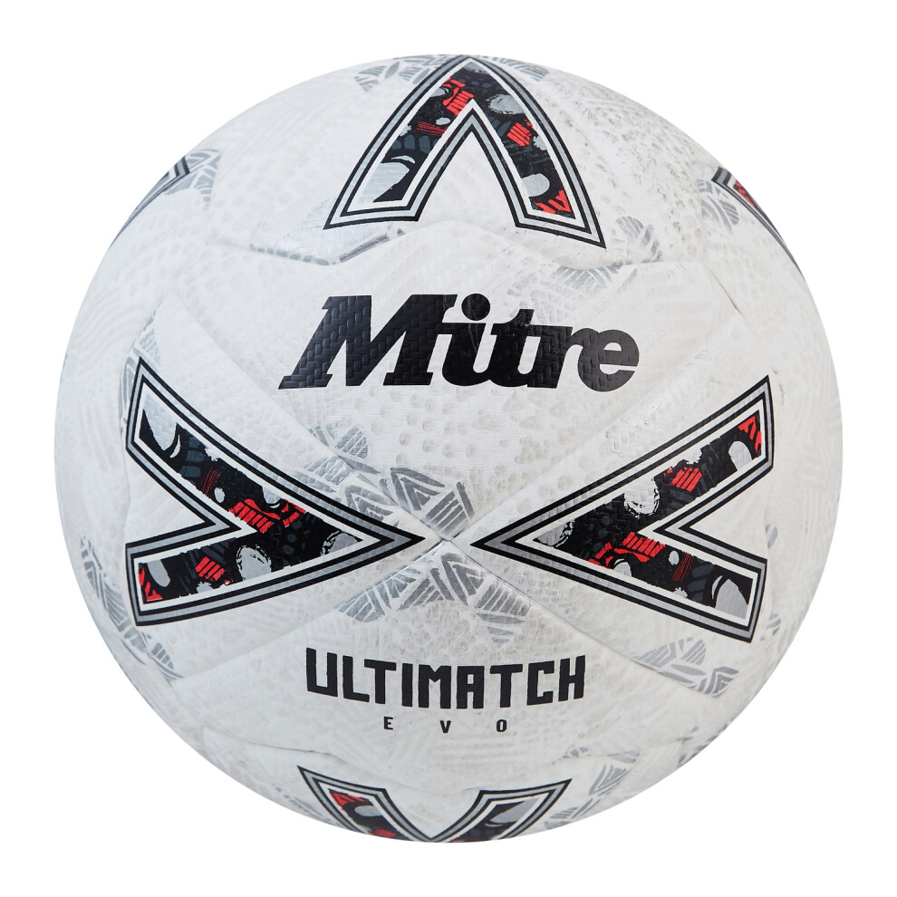 Mitre (4, /Off ) Ultimatch Evo Logo Football White/Silver