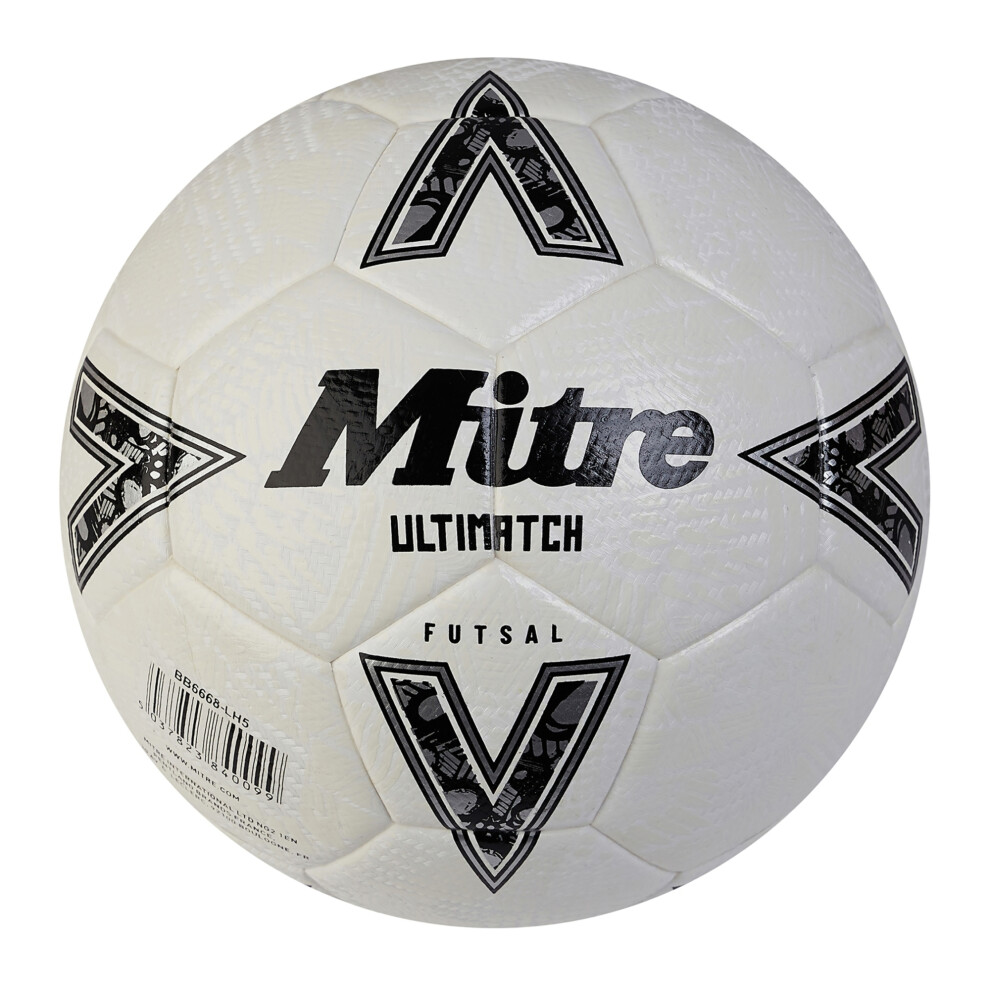 Mitre White/Black/Silver (3, ) Ultimatch Logo Football