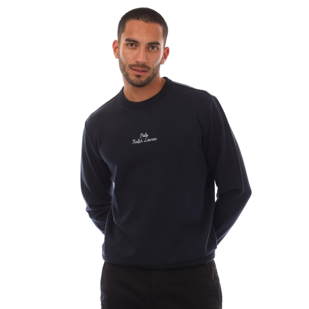 Ralph Lauren Mens Embroidered Logo Knitted Sweatshirt