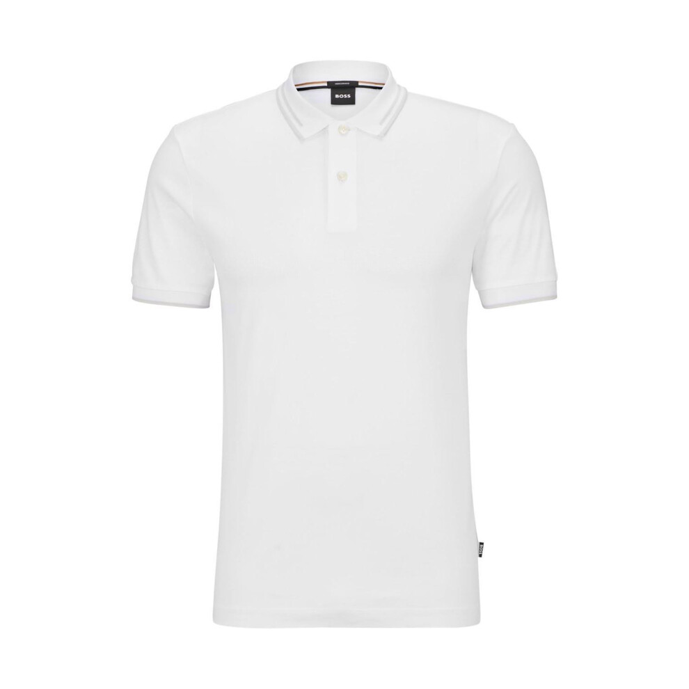 (L, White) Boss Mens Phillipson 115 Polo Shirt