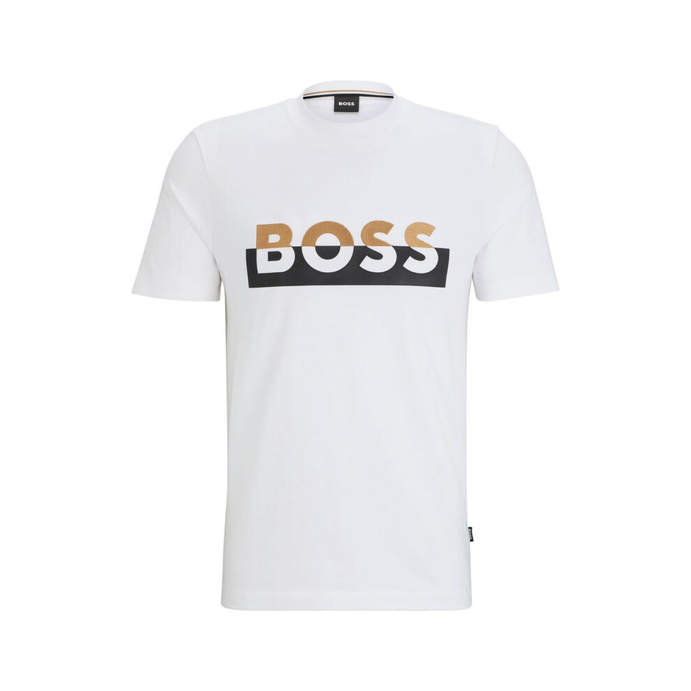 (L, White) Boss Mens Tiburt 42 T-Shirt