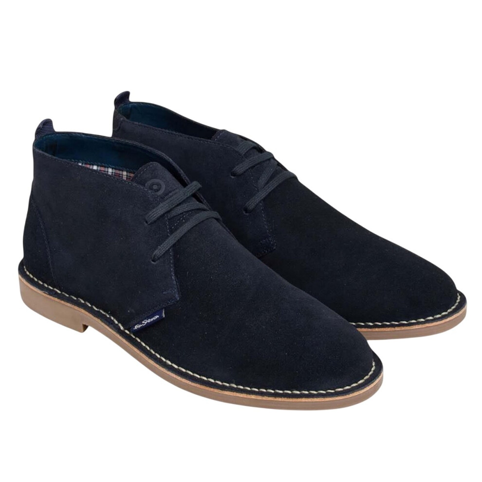 (8 UK, Navy) Ben Sherman Mens Hemmings Suede Desert Boots