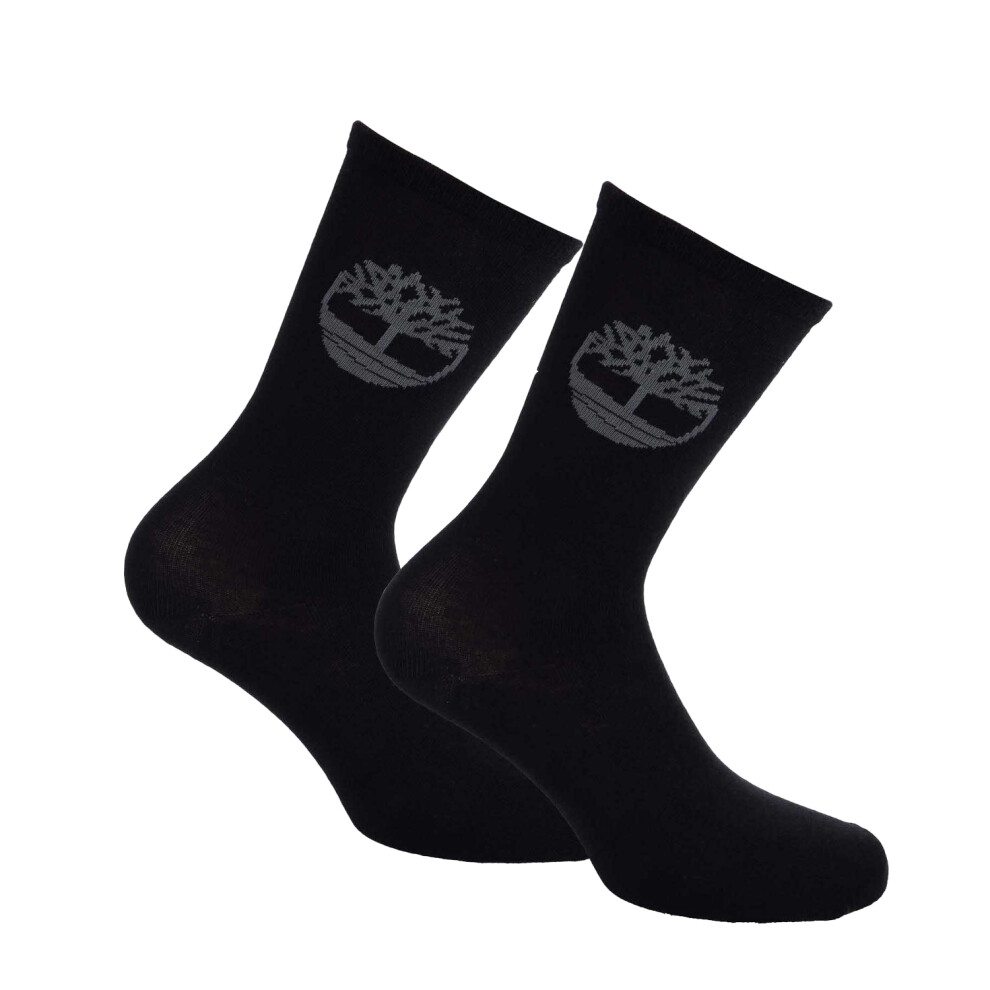 (L, Black) Timberland Mens Thermal Lightweight Crew Socks-image-OPC-PHSNVMV-NEW