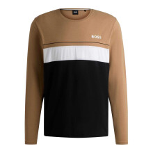 (M, Black) Hugo Boss Mens Logo Long-Sleeved T-Shirt