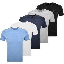 (L, Multicoloured) Farah Mens Genero T-Shirt (Pack of 5)