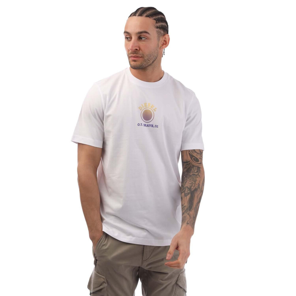 (XL, White) Diesel Mens T-Just 5-1 T-Shirt