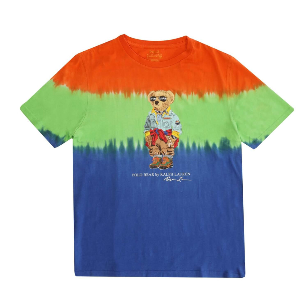 (14-16 Months, Multicoloured) Ralph Lauren Boys Polo Bear Tie Dye Jersey T-Shirt