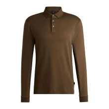 Boss Mens Pado 30 Embroidered Logo Long-Sleeved Polo Shirt