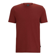 (M, Brown) Boss Mens Tiburt Bubble Structure Jacquard T-Shirt