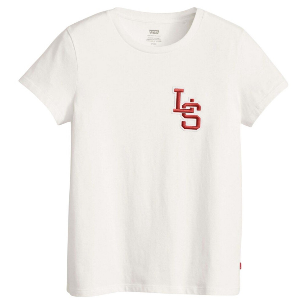 (6 UK, Cream) Levis Womens/Ladies The Perfect Monogram T-Shirt