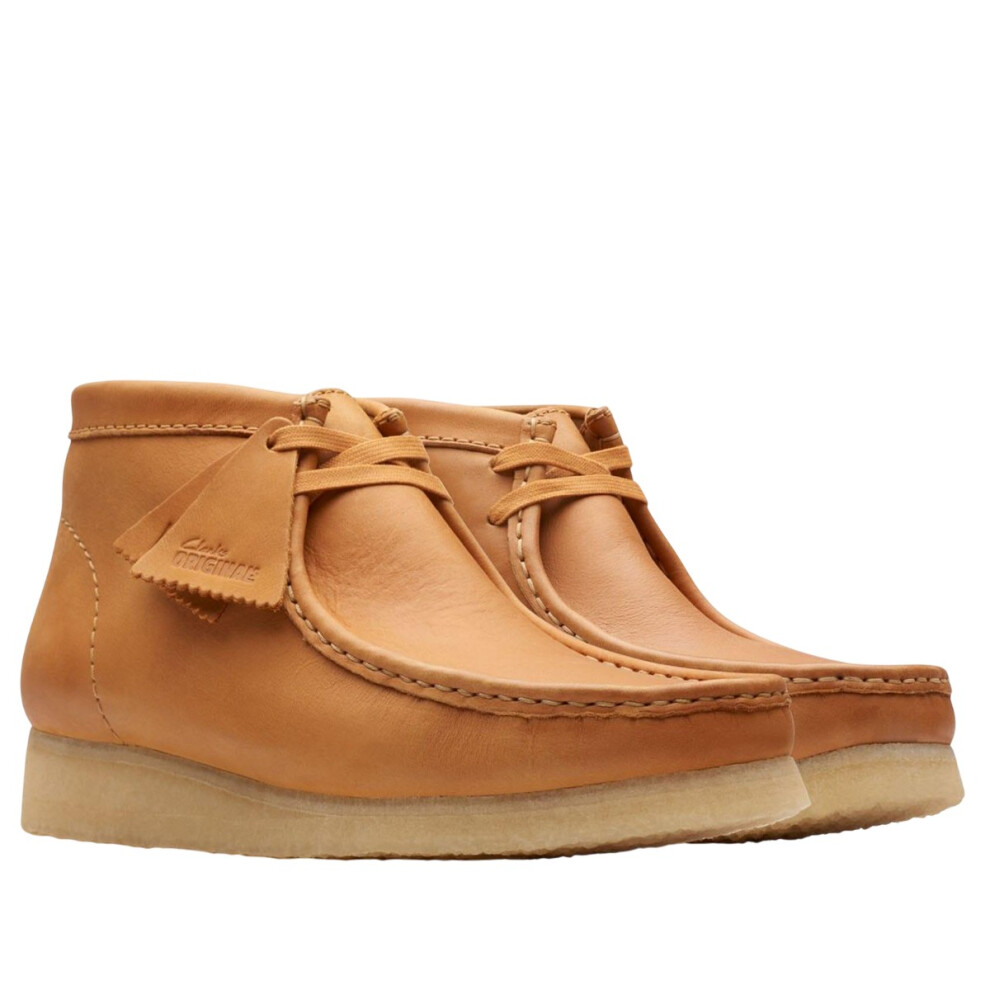 (7 UK, Brown) Clarks Mens Wallabee Suede Boots