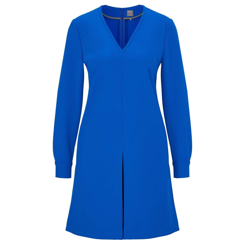 (8 UK, Blue) Boss Womens/Ladies Ditama A-line Long-Sleeved Dress-image-OPC-PHSP665-NEW
