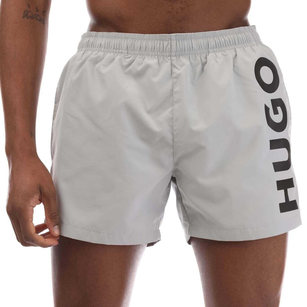 (XXL, Grey) Hugo Mens Abas Logo Swim Shorts-image-OPC-PHSP6CR-NEW