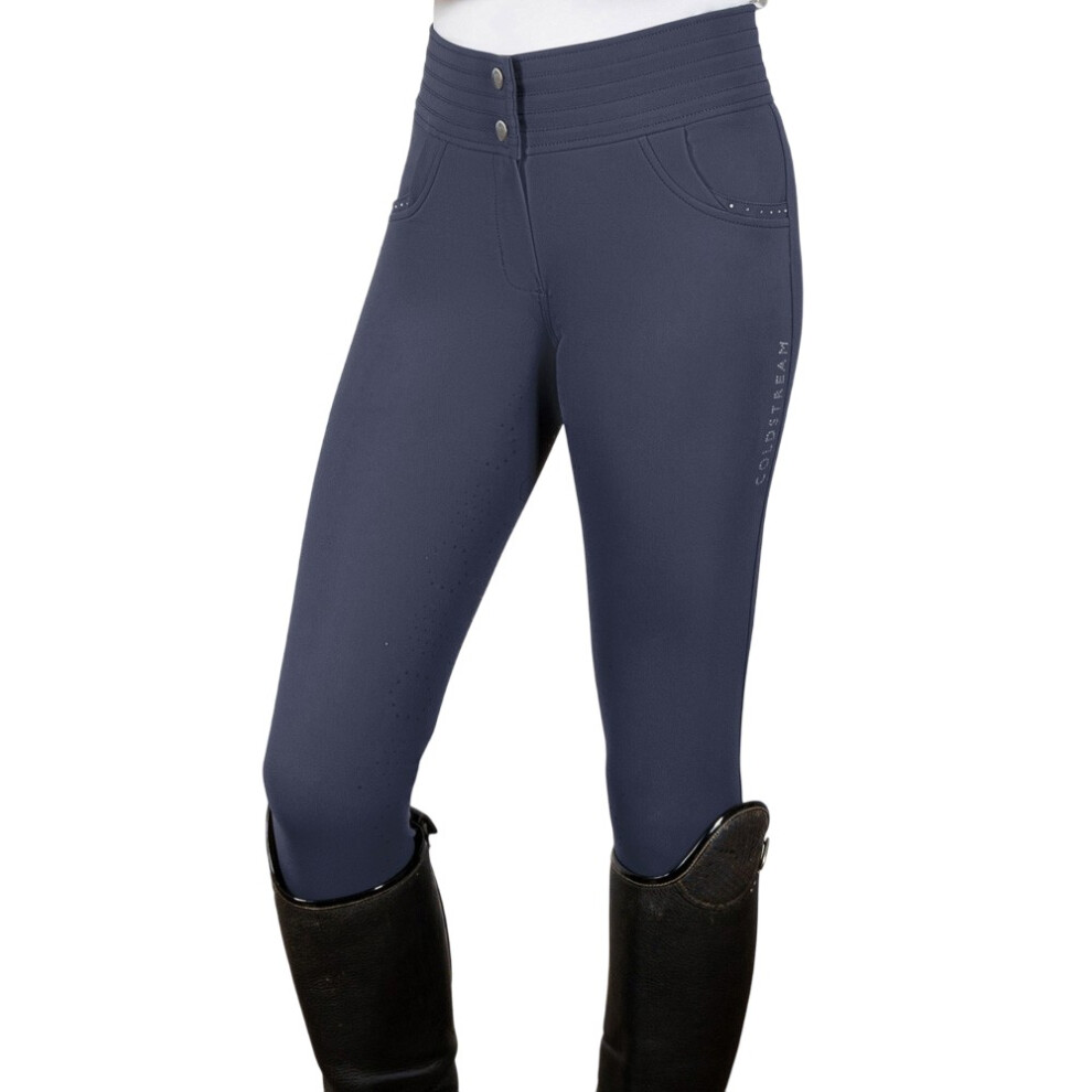 (14 UK, Navy) Coldstream Womens/Ladies Fenham Diamante Breeches-image-OPC-PHSP9B7-NEW