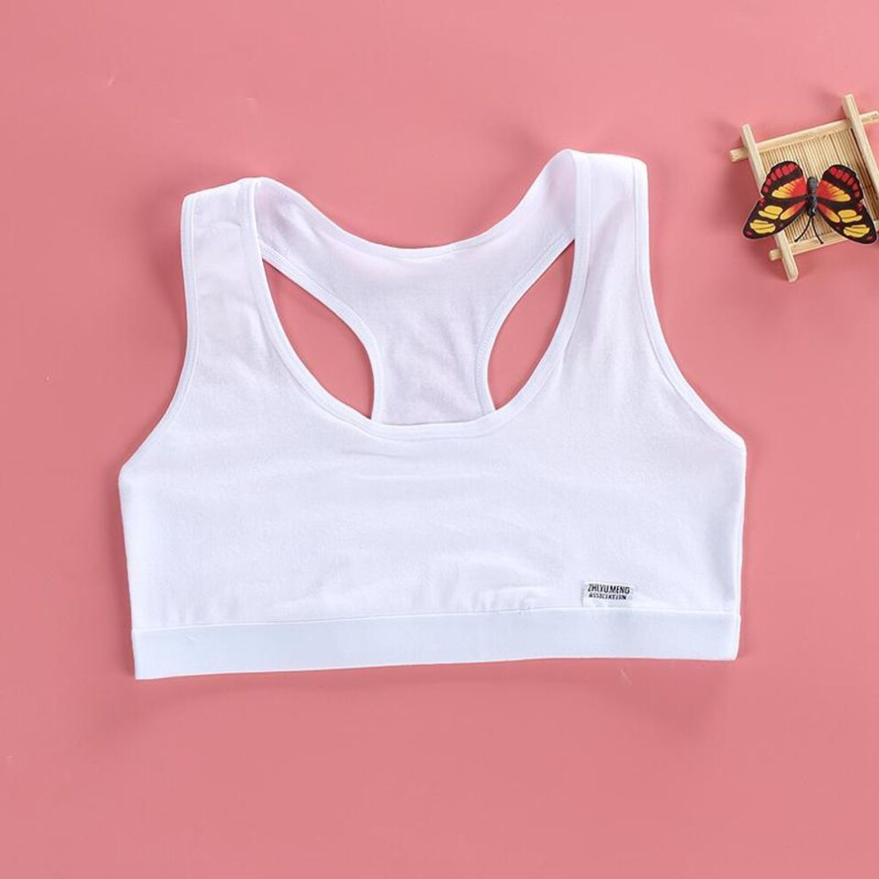 (white, one size) Girl's Bras Cotton Training Bra Girls Teens Underwear For Teenagers Girls Lingerie