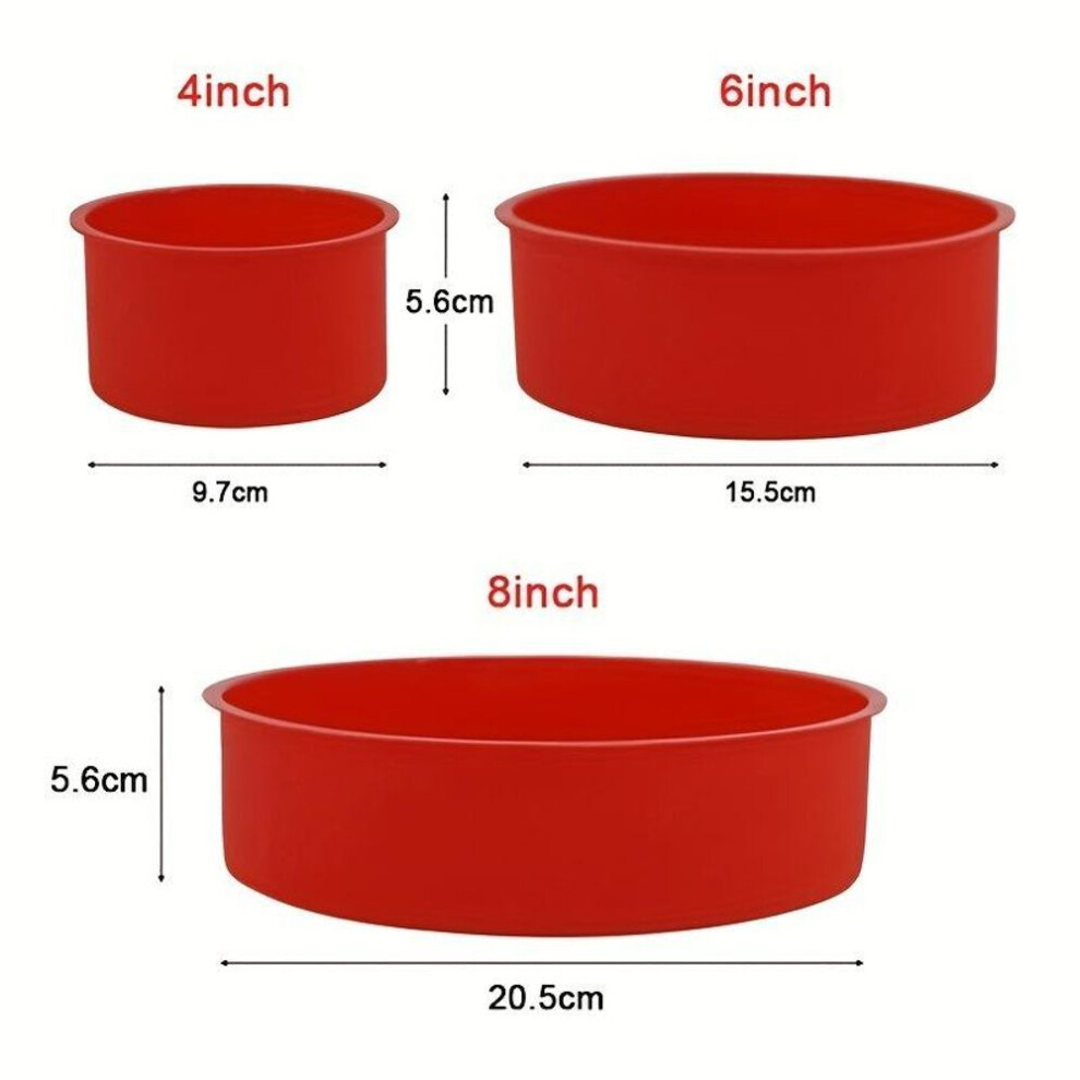 (6inch) 4 6 8inch Round Cake Mold Silicone Molds For Cakes Nonstick Cake Pan Baking Forms Pastry Mold