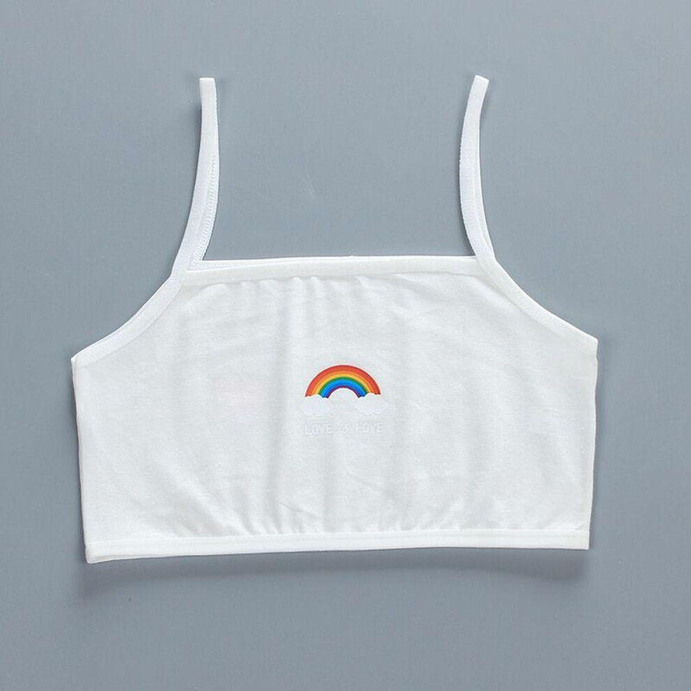 (white) Kids Underwear Cotton Girls Tank Top Candy Color Undershirt Girls Singlet Baby Camisole