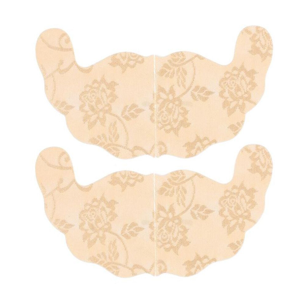 (beige, F) Women Chest Stickers Bra Nipple Covers Reusable Breast Pad Lift Tape Overlays Nipple Stickers