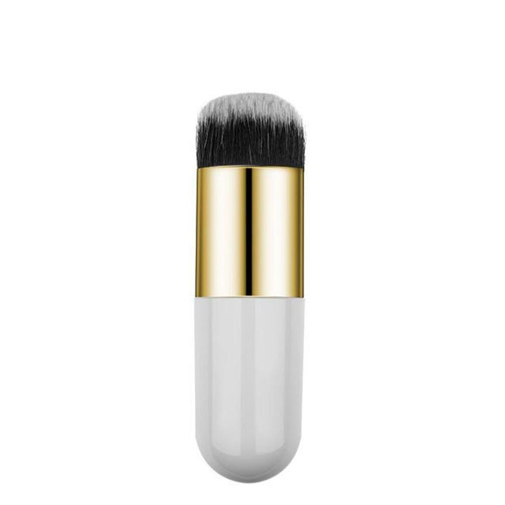 (white) Brush Chubby Pier Cream Makeup Brush Foundation Flat Brush Cosmetic Masquerade