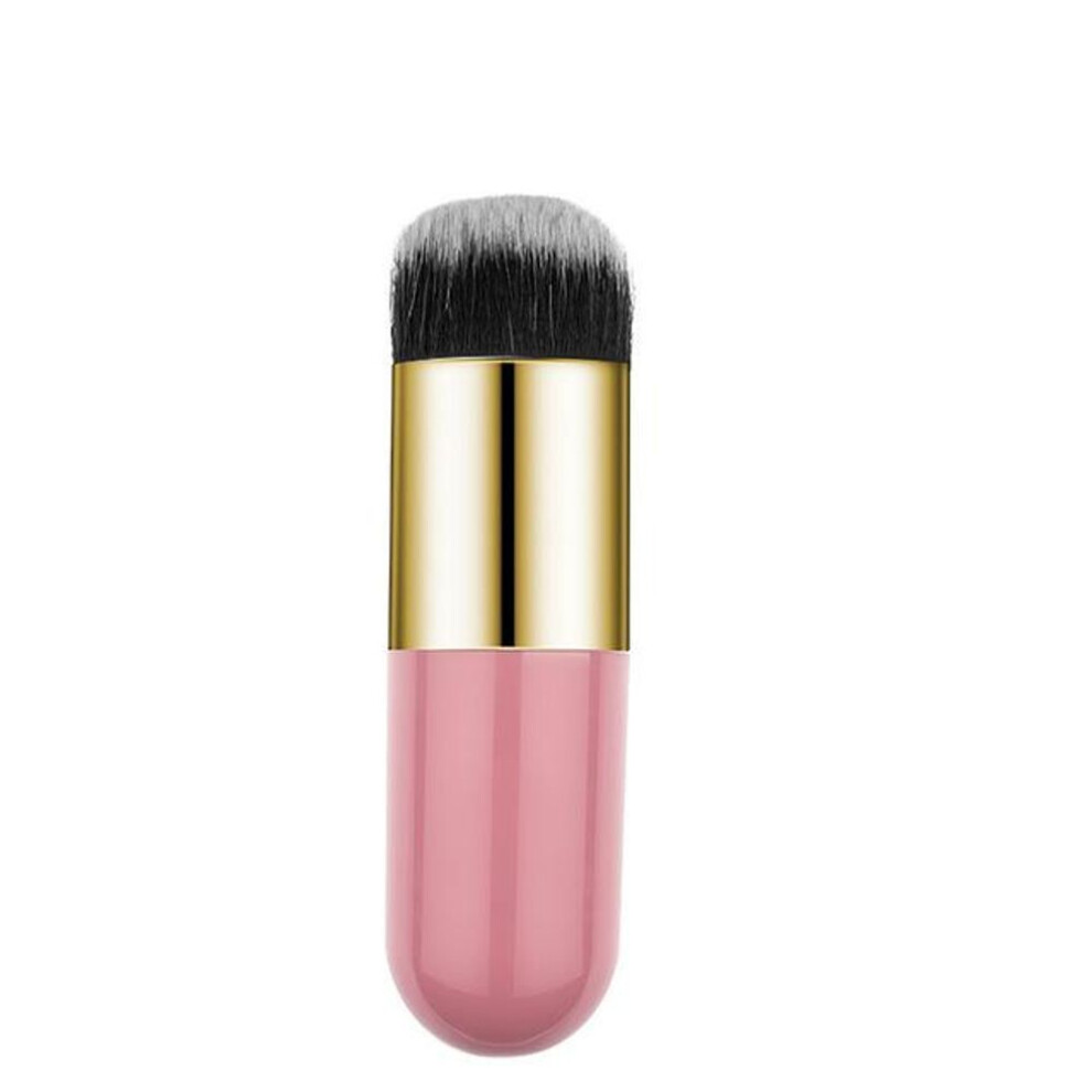 (pink) Brush Chubby Pier Cream Makeup Brush Foundation Flat Brush Cosmetic Masquerade
