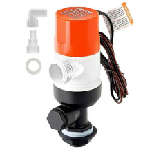 Livewell Pump for Boat, 12V 1100 GPH Straight Livewell Aerator Pump with Dual Inlet, ABA Housing & Detachable Motor Cartridge