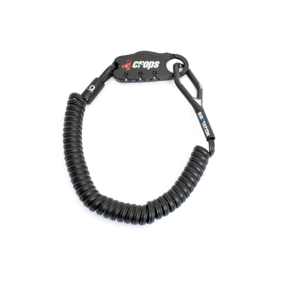 Crops Shape Memory Cable Bicycle Lock Q-biro | 2mm Double X 1800mm 3 Digit Dial Cp-spd04-br-01 (black)