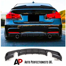 For BMW 3 Series F30 F31 M Sport Rear Valance Diffuser Dual Exit 11-19