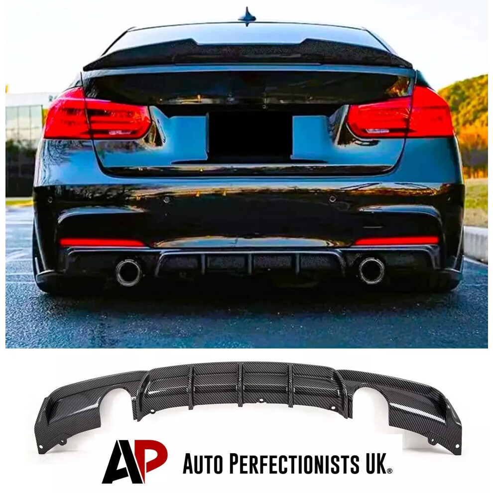For Bmw 3 Series F30 F31 M Sport Rear Valance Diffuser Dual Exit 11-19 5061072662928