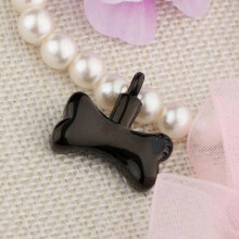 (Black, One size) Pet Paw Print Cremation Urn Locket Pendant Hold Dog/Cat Ashes Casket Jewelry - Black