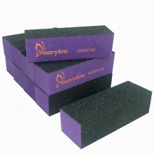 (As show, One size) Maryton Nail Buffer Sanding Block Polisher Buffing File 60/100 Grit for Acrylic Nail Art Kit Manicure Tools 10 PCS (Black Purple)