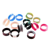 (12MM, One size) 7 Pairs Colorful Silicone Ear Piercing Plug Ear Expander - 8mm