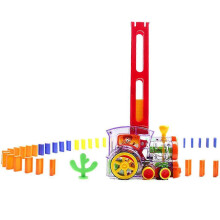 (As show, One size) Kids Children Domino Train Toy Set (60pcs) with Light & Sound Birthday Gift