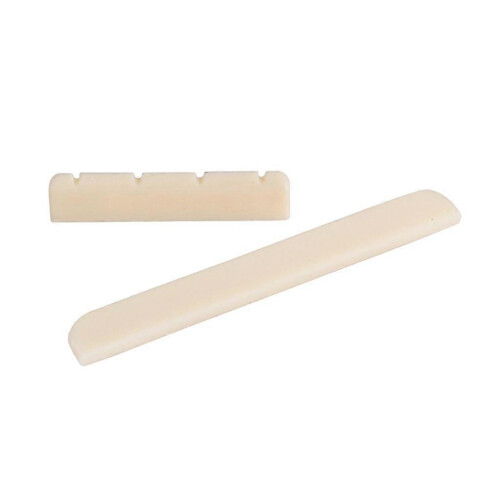 (As show, One size) Finest Beige Ukulele 4-string   Guitar Replacement Saddle Nut Set 2