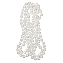 (As show, One size) Vintage Long White Plastic Pearls Necklace 20s Gatsby Flapper Dress Up Costume