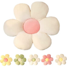 (As show, One size) LEHU Cute Floating Shape Pillow for Floor Reading and Resting, Cozy Girl Teen, Seat Cushion - Room Decor (White + Pink - 15 inches)