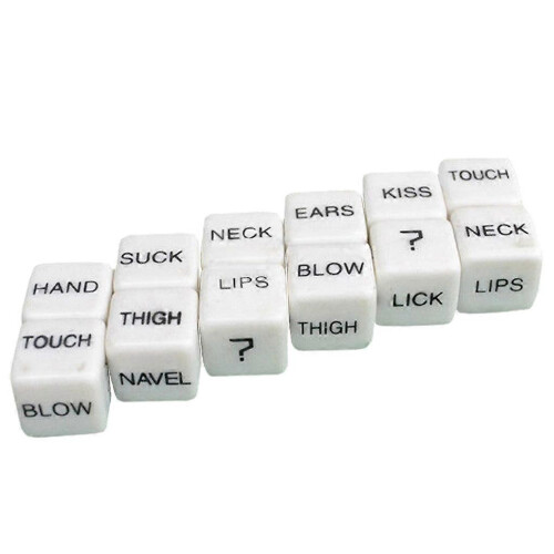 (As show, One size) 1 Pair Plastic Erotic Dice