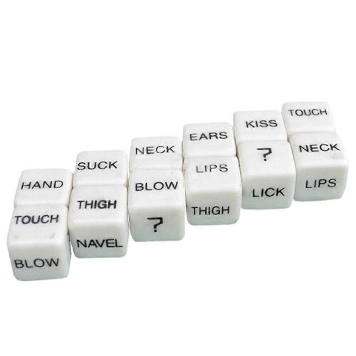(As show, One size) 1 Pair Plastic Erotic Dice 1