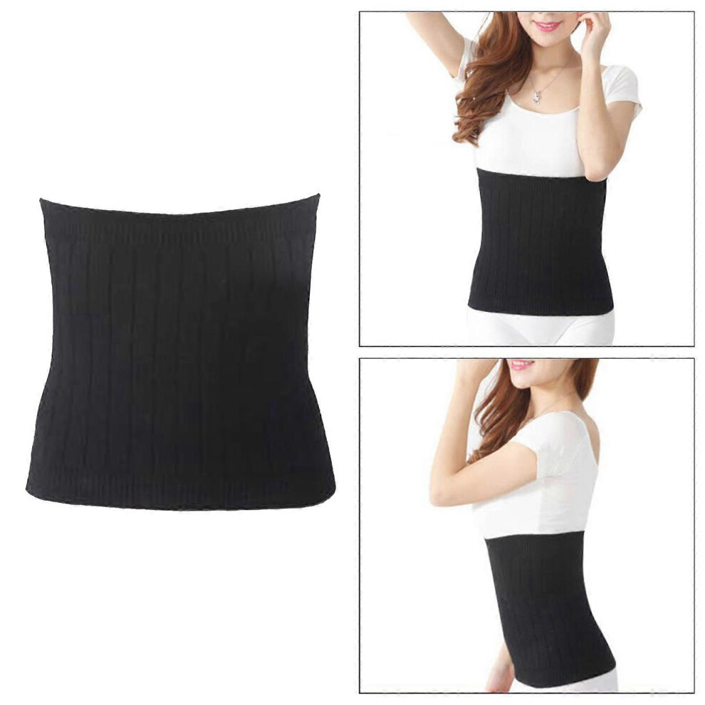 Gray/Black (, One Size) Unisex Cashmere Waistband Waist Warmer Abdominal Kidney Binder Belt