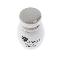 (Paw Always in My Heart, One size) Cremation Urn for Dog Cat Ashes - Affordable Funeral Urn Pet Urn for Ashes 3 x 2cm - Tree Of Life
