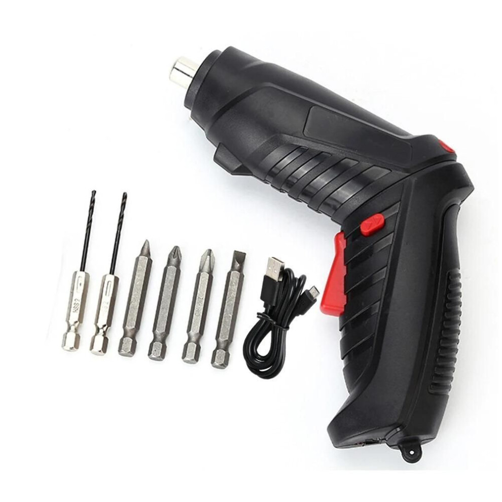 (8-Piece Set) Household Handheld Electric Screwdriver Sets 1800mah Lithium Battery Mini Electric Drill 3.6v Electric Screw Driver Cordless Screwdriver