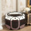 Multi-Pet Octagonal Playpen with Mesh Ventilation(Grey,Medium size） 1
