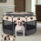 Multi-Pet Octagonal Playpen with Mesh Ventilation(Grey,Medium size） 16