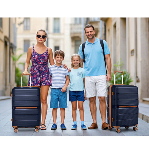 (Navy, K2392L NY 28 SUITCASE) British Traveller Hard Shell Suitcase 2