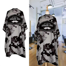 (Purple Camouflage, One size) Professional Barber Salon Cape for Hair Cutting Styling - Black Camouflage, 160x140cm