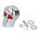 (As show, One size) Motorcycle Frame Bolts Skull License 4