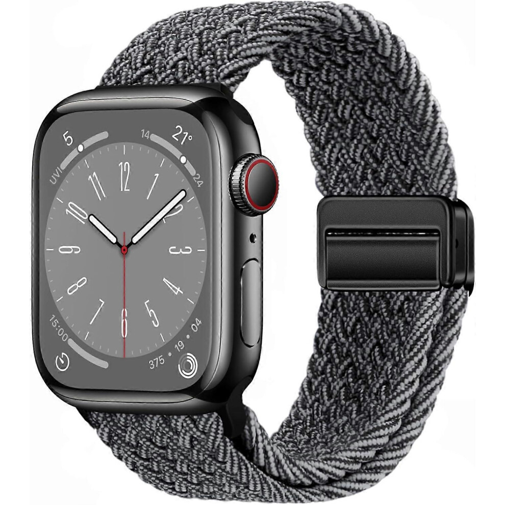 (As Show, One Size) Sport Solo Loop Compatible With Apple Watch Band 38Mm 40Mm 41Mm For Women Men,Adjustable Magnetic Stretchy Nylon Braided Wristband 4633503733982
