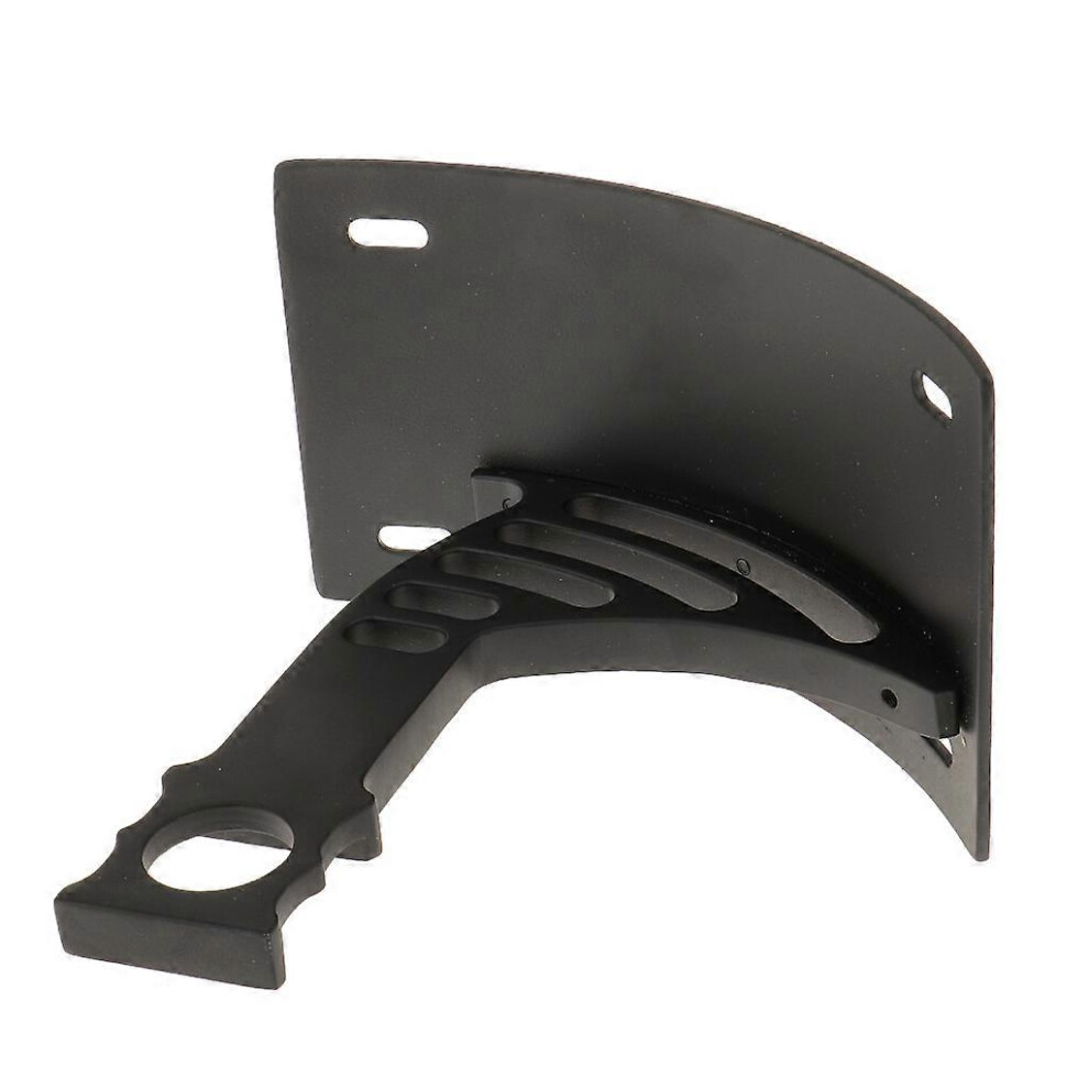 (As Show, One Size) Vertical Motorcycle Swingarm License Plate Mount Bracket Curved Holder Black 4634036173412