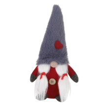 (Grey, One size) 8''Handmade Christmas Gnome Decoration Santa Figurines Xmas Tree Decor Red